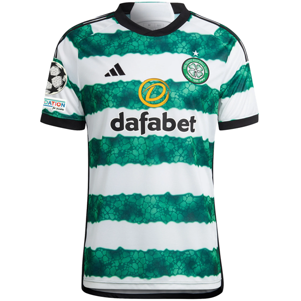 adidas Celtic Home Jersey w/ Champions League Patches 23/24 (Green